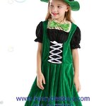 ชุดประจำชาติไอซ์แลนด์ สาวน้อยไอริช ชุดแฟนซีนานาชาติของไอซ์แลนด์ สีเขียว XS(100-110), S(110-125), M(125-140), L(140-155) รวมหมวก