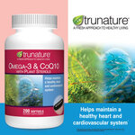200 เม็ด trunature® Omega-3 CoQ10 with Plant Sterols , 200 Softgels