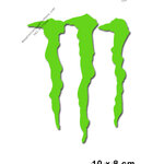 ((10x8cm)) สติ๊กเกอร์ ติดรถ ลาย รอย เล็บข่วน Monster Energy