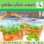 ถุงซิปล็อค ถุงใส่ผัก ลายตะกร้า