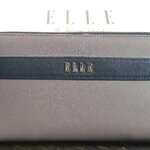 กระเป๋าสตางค์ ELLE เทาเข้ม-ดำ ใหม่ แท้