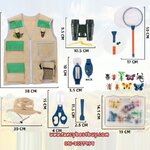 ชุดส่องสัตว์ นักส่องนก นักส่องแมลง นักสำรวจสัตว์ Insect Explorer, Safari Kid ชุดแฟนซีอาชีพ ใส่ได้ทั้งเด็กชายหญิง (เสื้อ+หมวก+อุปกรณ์ 6 ชิ้น ) ฟรีไซด์ สำหรับเด็ก 90-130 ซม. อายุ 3-7 ขวบ