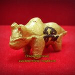 วัวธนู หลวงพ่อจืด สวนปฎิบัติธรรมโพธืเศรษฐี จ.นครปฐม เนื้อผง ขนาดพกพา 1 นิ้ว