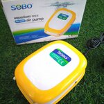 ปั้มลม 2 รูพ่นลม (สำหรับเพิ่มออกซิเจนน้ำนิ่ง)