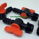 วาวล์เกลียวเปิดปิด ขนาด 6 หุน สำหรับใส่ท่อพีอี 20 มม.