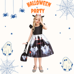 ชุดฮาโลวีน ชุดกระโปรงฮาโลวีน สำหรับงานแฟนซี วันฮาโลวีน ชุด+กระเป๋า มีขนาด 110