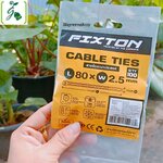 เคเบิ้ลไทร์สีขาว Fixton (Cable Ties ) ขนาด 2.5x80 /100ชิ้น