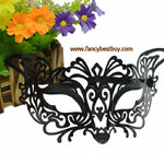 หน้ากากแฟนซี, หน้ากากปาร์ตี้, หน้ากากแฟนซีผู้หญิง แบบเหล็ก ขาแบบแว่น สีดำ