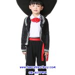 ชุดประจำชาติสเปน ชุดประจำชาติเม็กซิโก Mexico ชุดนานาชาติสเปน มีขนาด M(110-120), L(120-130), XL(130-140) รวมหมวกสีดำ