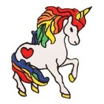 ตัวรีดติดเสื้อน่ารักๆ อาร์มรีดติดเสื้อ ลายการ์ตูน ม้ายูนิคอร์น สติ๊กเกอร์รีดติดเสื้อ สีรุ้ง