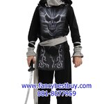 ชุดฮาโลวีน ชุดนินจาโครงกระดูก 3D สะท้อนแสง ชุดโครงกระดูก สำหรับวันฮาโลวีน Skeleton Ninja มีขนาด XL