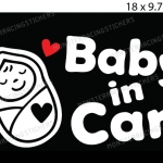 สติ๊กในรถมีเด็ก สติ๊กเกอร์มีเด็กในรถ สติ๊กเกอร์ BABY IN CAR