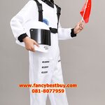 ชุดแฟนซีอาชีพในฝัน ชุดนักบินอวกาศประเทศจีน ชุดแฟนซีนักบินอวกาศเด็ก Chinese Astronaut สีขาว มีขนาด 110, 120, 130, 140 ไม่รวมสายคาดสีดำ (หมวกนักบินซื้อเพิ่มได้)