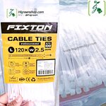 เคเบิ้ลไทร์สีขาว Fixton (Cable Ties ) ขนาด 2.5x120/100ชิ้น