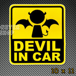 สติ๊กเกอร์ขออภัยมือใหม่ สติ๊กเกอร์มือใหม่หัดขับ DEVIL IN CAR