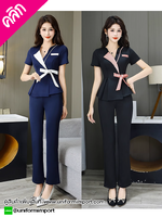 ชุดฟอร์มพนักงาน ++คลิกภาพดูรายละเอียดด้านใน ชุดทำงานผู้หญิง ชุดทำงานผู้หญิงสีชมพู ยูนิฟอร์ม เสื้อเบลเชอร์ ชุดพนักงานคลินิกความงาม