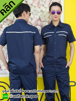 เสื้อช่างสีน้ำเงินกรมท่า ++คลิกภาพดูรายละเอียดด้านใน ชุดทำงานช่าง ชุด shop ชุดทำงานช่าง ชุดช่างแอร์ ชุดช่างจานดาวเทียม