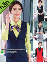 ชุดเสื้อกั๊กพนักงาน ++คลิกภาพดูรายละเอียดด้านใน เสื้อกั๊กหญิง ชุดพนักงานต้อนรับ ชุดบาร์เทนเดอร์ ชุดฟร้อน ชุดฟอร์มพนักงาน ชุดพนักงานเรือสำราญ