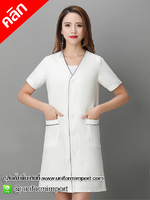 เสื้อกาวน์คลินิก ++คลิกภาพดูรายละเอียดด้านใน ชุดกาวน์ผู้หญิง เสื้อกาวน์พนักงานคลินิก เสื้อกาวน์ ชุดทำงานผู้หญิง