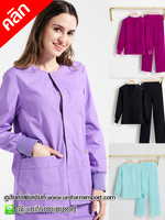 ชุดสครับ ชุดผู้ช่วยพยาบาล ชุดผู้ดูแล ชุดพยาบาล ++คลิกภาพดูรายละเอียดด้านใน ชุดทำงานโรงพยาบาล ชุดผู้ดูแลเด็กสีชมพู