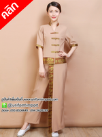 ชุดสปาไทย ++คลิกภาพดูรายละเอียดด้านใน ชุดฟอร์มพนักงาน ชุดพนักงานต้อนรับ ชุดพนักงานสปา ชุดพนักงานร้านเสริมสวย ชุดพนักงานคลินิก