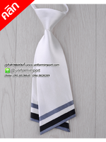 เนคไทสีขาว เน็คไทด์สำเร็จรูป เนคไทสั้น Tie ไทด์ผู้หญิง ไทด์ผู้ชาย เนคไทผ้าไหม