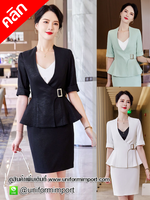ชุดฟอร์มพนักงาน ++คลิกภาพดูรายละเอียดด้านใน ชุดสูททำงาน ชุดสูทกางเกง ชุดพนักงานต้อนรับ ชุดสูทผู้หญิง ชุดทำงานผู้หญิง