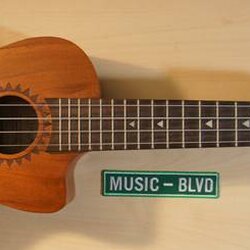 Luna Guitars Tattoo Concert Ukulele w/ Preamp