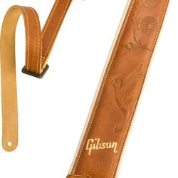 Gibson Montana Leather Strap with Memory Foam Pad Tan