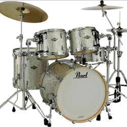Pearl Masters BCX924XP Birch 4-Piece Shell Pack with 22" Bass Drum Silver Glitter