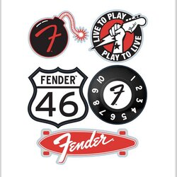 Fender '46 Die-Cut Stickers (5 Pack)