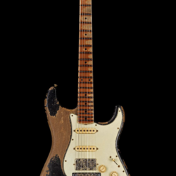 Fender Custom Shop Masterbuilt Carlos Lopez Alley Cat Stratocaster Heavy Relic Floyd Rose Black Sparkle