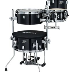 Tama Cocktail Jam Mini CJP44 4-piece Shell Pack with Snare Drum - Hairline Black