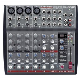 Phonic 4-Mic/Line 4-Stereo Compact Mixer with DFX and Bluetooth Streaming