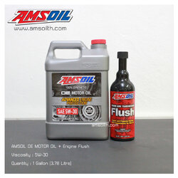 AMSOIL OE 5W30 Synthetic Motor Oil Gallon + Amsoil Engine Flush