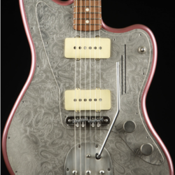 James Trussart Steelmaster - Silver Paisley Engraved Burgundy Mist