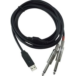 Behringer LINE 2 USB Stereo 1/4 Line to USB Interface Cable (6.6)