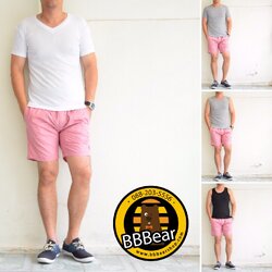 กางเกงขาสั้น BFactory (สีชมพู) - ไซส์ XL