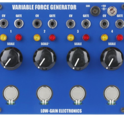 Low-Gain Electronics Variable Force Generator CV + Gate Controller - 3.5mm Jacks