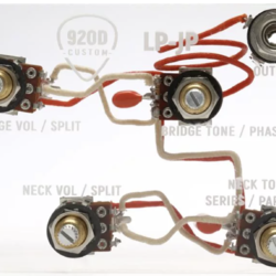 920D Custom Les Paul Wiring Harness with 4 Push-pull Pots and 3-way Toggle Switch