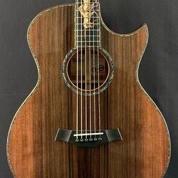 Taylor Custom "B. Taylor" 12-Fret Grand Auditorium in Figured Blackwood with Stripy Sinker Redwood Top