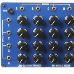 Low-Gain Electronics 4x4 Passive Matrix Mixer (3.5mm Jacks)
