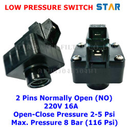 Low Pressure Switch (สวิทช์ความดัน 2 ขา) ข้อต่อเกลียวหมุน 1/4" (2 หุน)