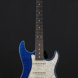 Tom Anderson Hollow Drop Top Classic - Cajun Blue w/ Binding No.1416