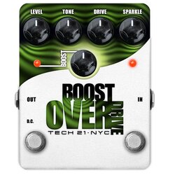 Tech 21 Boost Overdrive Analog Overdrive Guitar Effects Pedal