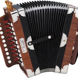 Hohner 3002 Ariette Folk/Cajun Accordion Natural Brown