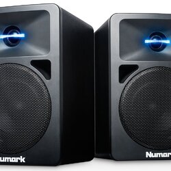 Numark N-WAVE 580 Powered Desktop DJ Monitors with LED (Pair)