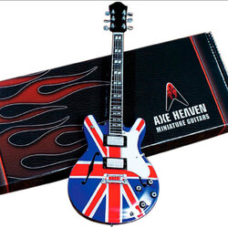 Hal Leonard Noel Gallagher Union Jack Supernova Miniature Guitar Replica Collectible