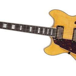 D'Angelico EX-DC/SP Left-Handed Semi-Hollowbody Electric Guitar Natural