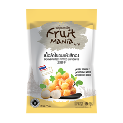 FruitMania ฟรุ๊ตมาเนีย ลำไยอบแห้งสีทอง 18 กรัม DEHYDRATED PITTED LONGANS